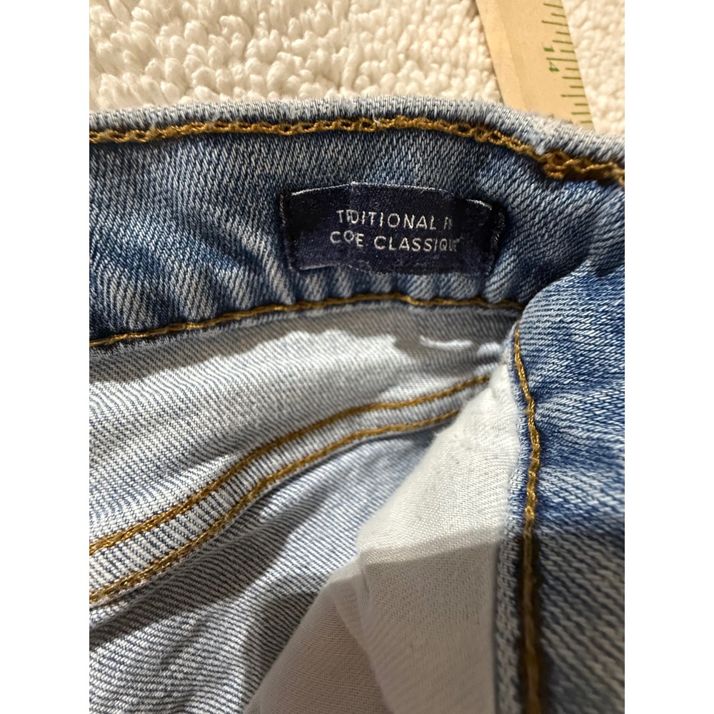 VTG Lands End Womens High Rise Straight Leg Jeans Light Wash Blue Denim - Picture 11 of 13